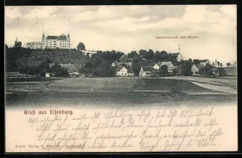 AK Eisenburg, Schloss, Gastwirtschaft zum Hirsch, Ort
