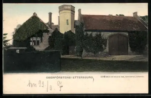 AK Ettersburg, Oberförsterei, Panorama