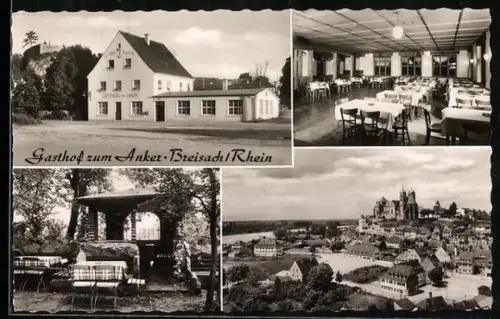 AK Breisach /Rhein, Gasthof zum Anker, Inh. Ernst Mangold, Gesellschaftsräume, Stadtansicht