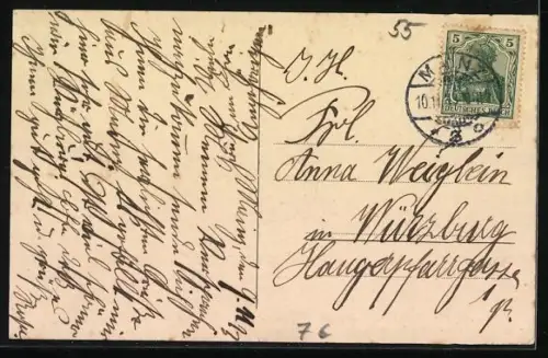 AK Mainz, Liebfrauenplatz, Panorama