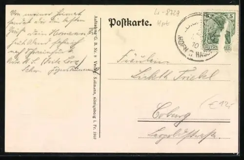 AK Königsberg i. Fr., Ort mit Schlossberg, Sanatorium, Kirche