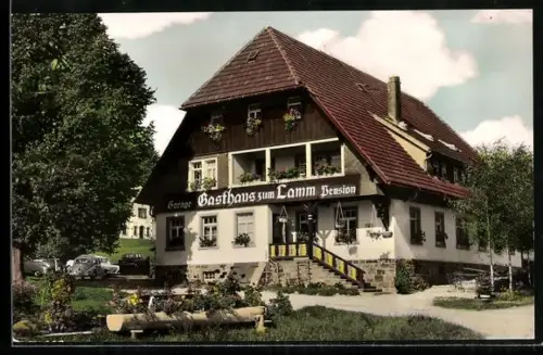AK Gündelwangen /Hochschwarzwald, Gasthaus zum Lamm Pension, Inh. J. Hopf