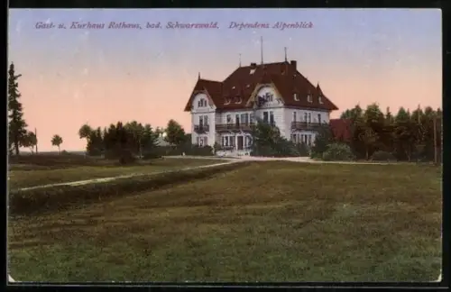 AK Rothaus /bad. Schwarzwald, Gasthaus und Kurhaus Rothaus, Dependance Alpenblick