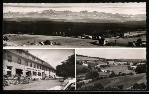 AK Wolpadingen /St. Blasien, Gasthaus Hirschen Pension, Panorama, Ortsansicht