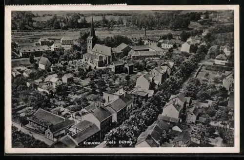 AK Kreuzau /Düren, Ortsansicht mit Kirche