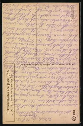 Künstler-AK Paul Hey: Paar auf einer Bank, Verein für das Deutschtum im Ausland