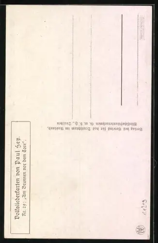 Künstler-AK Paul Hey: Paar auf einer Bank, Verein für das Deutschtum im Ausland