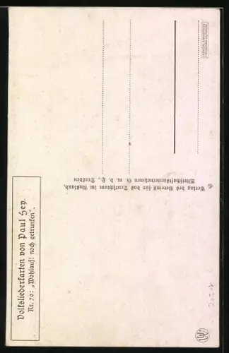 Künstler-AK P. Hey, Volksliederkarte Nr.: 70, Wohlauf, noch getrunken den funkelnden Wein