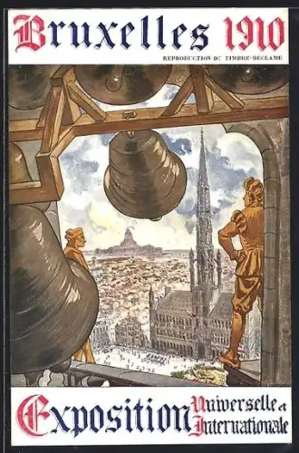 AK Bruxelles, Exposition Universelle Internationale 1910, Glockenturm