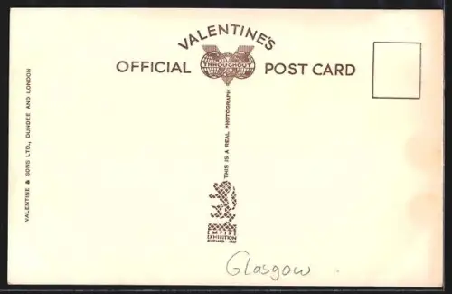 AK Glasgow, Empire Exhibition 1938, Fountain and North Cascade