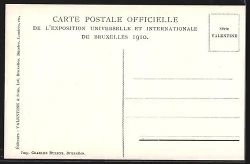 AK Bruxelles, Exposition Unviverselle & International 1910, Facade Principale