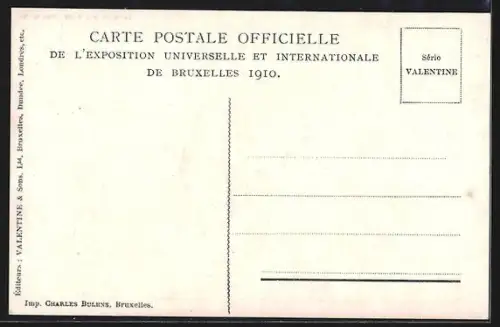 Künstler-AK Bruxelles, Exposition Universelle et Internationale 1910, Zeppelin am Horizont