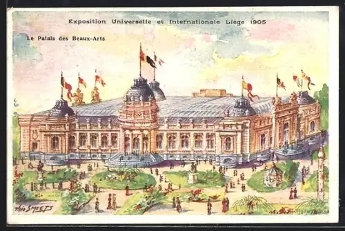 AK Liége, Exposition Universelle et Internationale 1905, Le Palais des Beaux-Arts