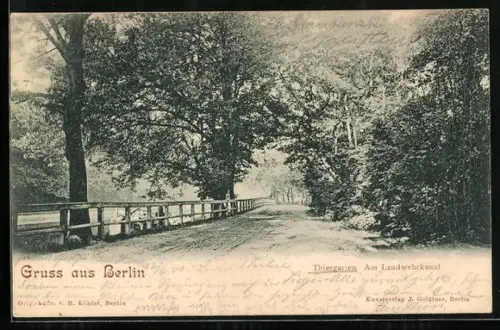AK Berlin, Tiergarten, Am Landwehrkanal