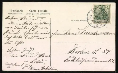 AK Berlin, Tiergarten, Neuer See, Brücke, Ruderboot