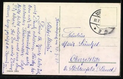 AK Schweinfurt, Rückert-Denkmal, Kirche