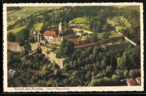 AK Kronach, Feste Rosenberg, Luftaufnahme