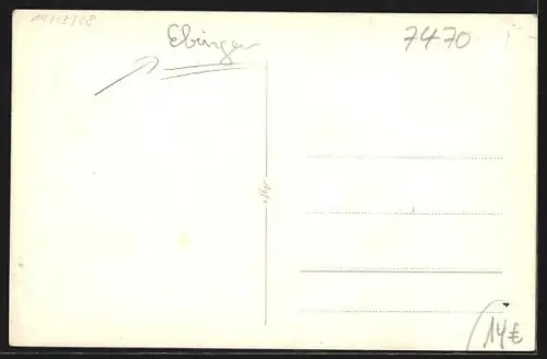 AK Ebingen, Strassenpartie mit Pferdewagen, 