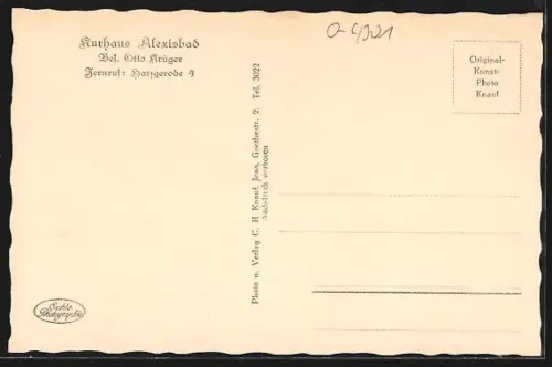 AK Alexisbad, Kurhaus von Otto Krüger