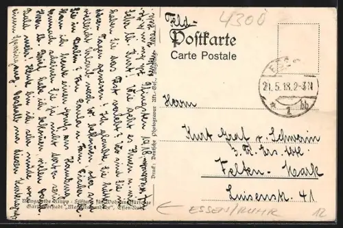 AK Essen, Gartenvorstadt Margarethenhöhe