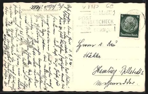 AK Oberstdorf /Bayr. Allgäu, Christliches Hospiz im Schnee