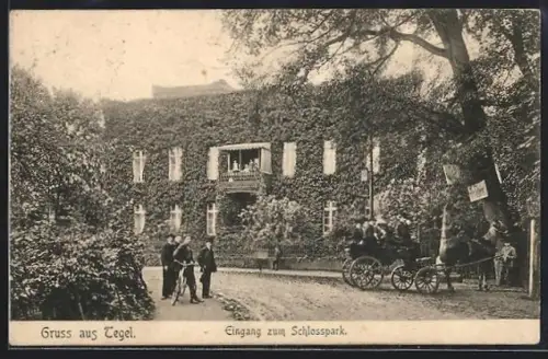AK Berlin-Tegel, Eingang zum Schlosspark