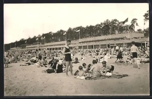 Foto-AK Berlin-Wannsee, Strandbad Wannsee