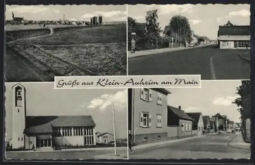 AK Klein-Auheim am Main, Kirche, Hauptstrasse, Ortsansichten