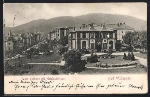 AK Bad Wildungen, Neues Kurhaus, Hufelandstrasse
