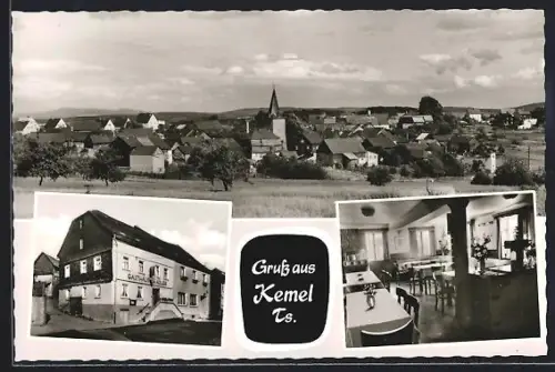 AK Kemel /Ts., Gasthaus Zum Anker, Inh. W. Diefenbach, Ortsansicht, Innenraum