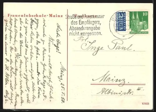 Künstler-AK Mainz, Frauenlobschule