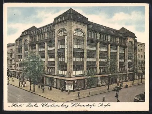 AK Berlin-Charlottenburg, Kaufhaus Hertie, Wilmersdorfer Strasse