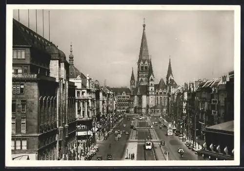 AK Berlin-Charlottenburg, Tauentzienstrasse, Kaiser-Wilhelm-Gedächtniskirche