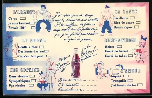 AK Reklame von Coca Cola mit gesundheitsfördernden Eigenschaften