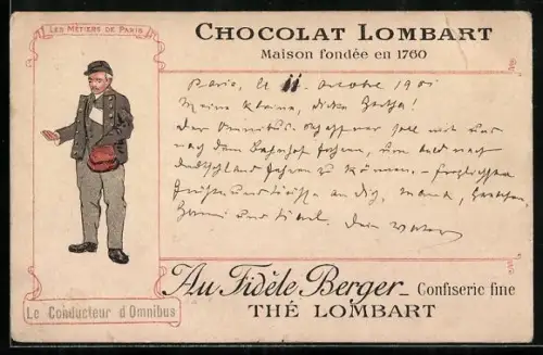 AK Reklame für Chocolat Lombart, Kakao