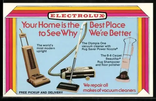 AK Reklame für Staubsauger von Electrolux