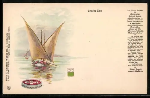 AK Genfer-See, Reklame, Les Pilules Suisses du pharmacien Richard Brandt