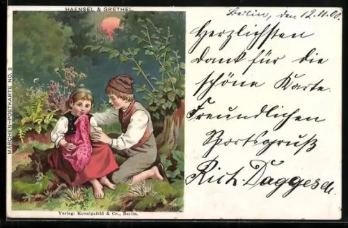 AK Hänsel und Gretel im Wald