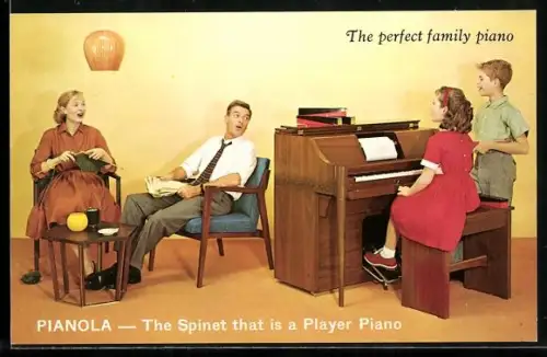 AK Reklame für das perfekte Familienklavier von Pianola
