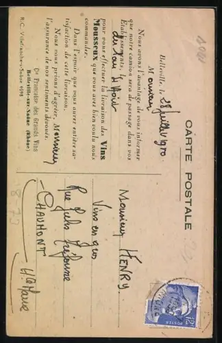 AK Belleville /Rhone, Compagnie Francaisae des grands vins