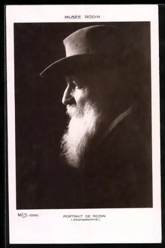 AK Porträt von Rodin im Profil