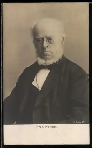 AK Porträt von Professor Menzel mit Brille