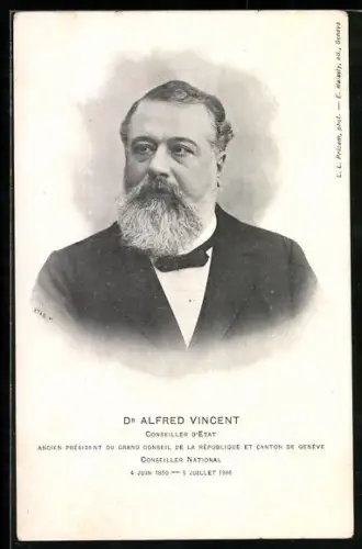 AK Porträt von Dr. Alfred Vincent