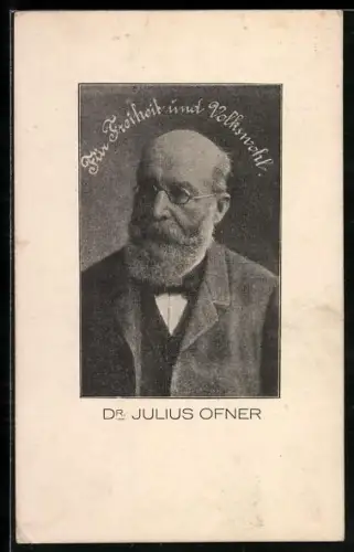 AK Porträt von Dr. Julius Ofner
