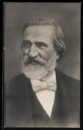 AK Porträt von Giuseppe Verdi mit Fliege
