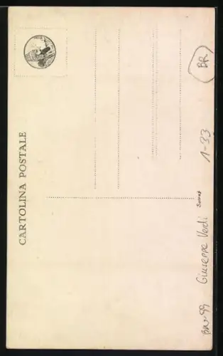 AK Porträt von Giuseppe Verdi mit Fliege