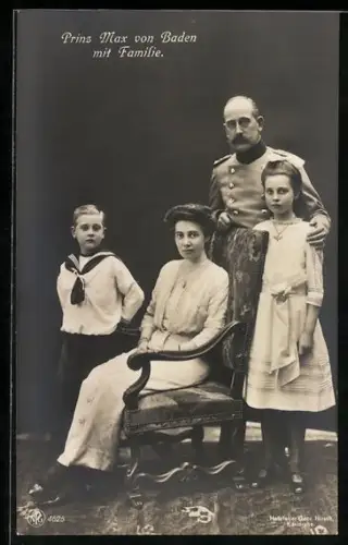 AK Prinz Max von Baden mit Familie