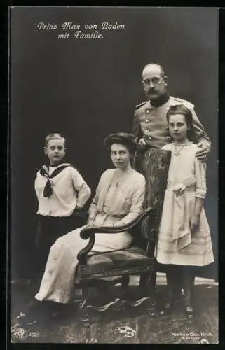 AK Prinz Max von Baden mit Familie