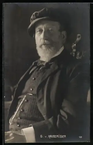 AK Portrait von Architekt Hauberisser mit Mütze