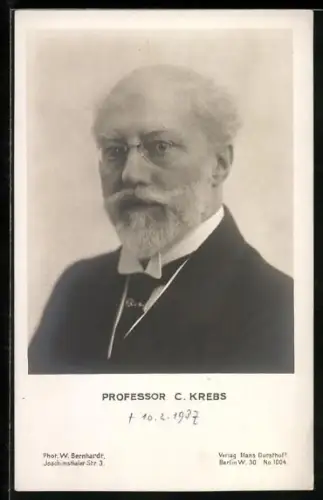 AK Portrait von Professor C. Krebs